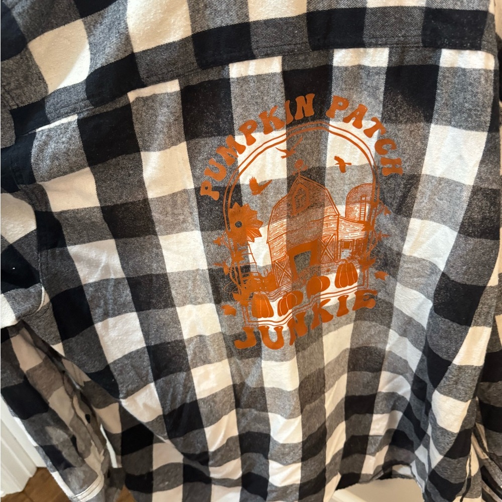 Plaid Black and White womens Shirt